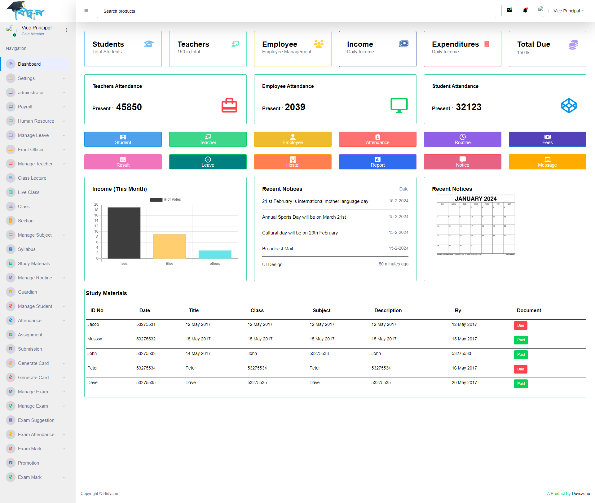 Bidyaan-Dashboard